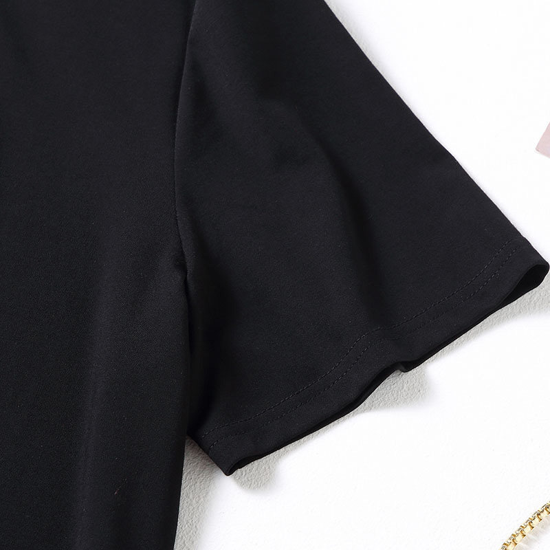 胖mm显瘦遮肉v领大码时尚宽松t恤 云妃秀大码女装