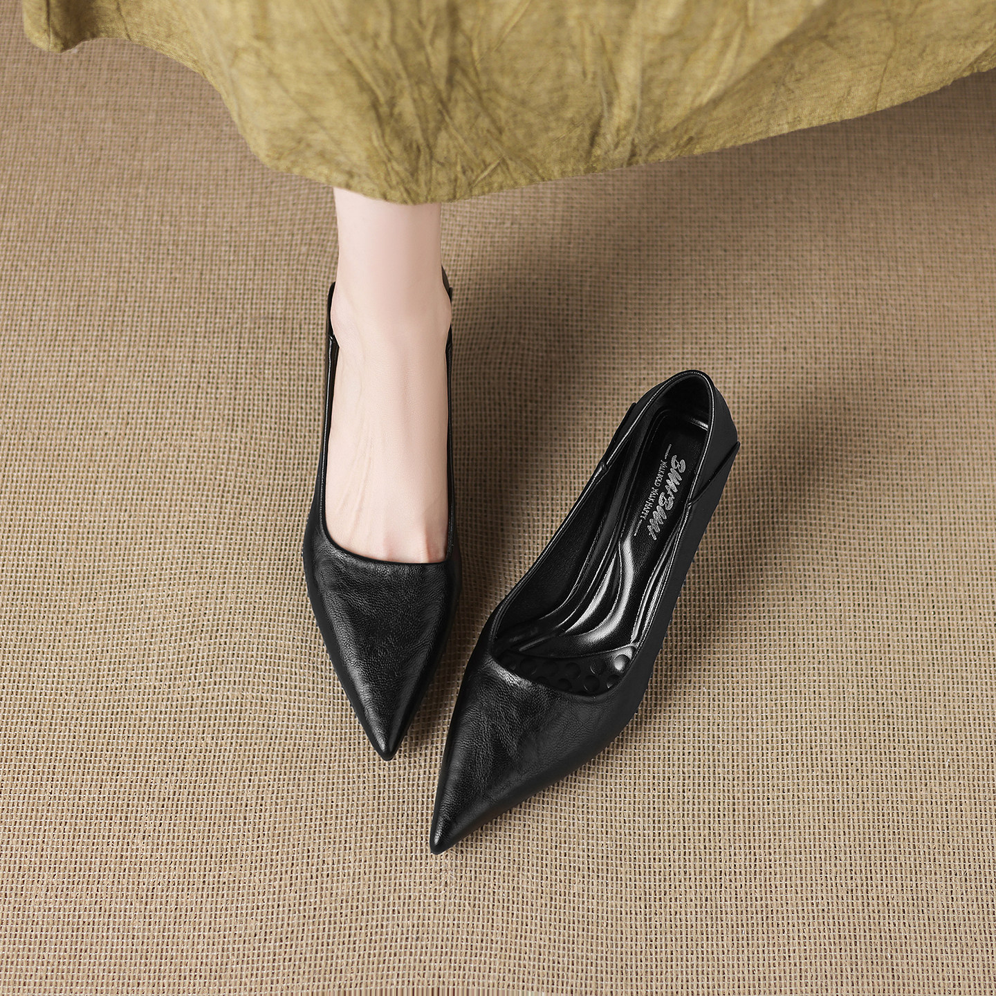 小高跟气质女鞋2026春季新款巨好看法式细跟浅口尖头单鞋女不累脚,淘宝优惠券,粉丝福利购,淘宝优惠卷