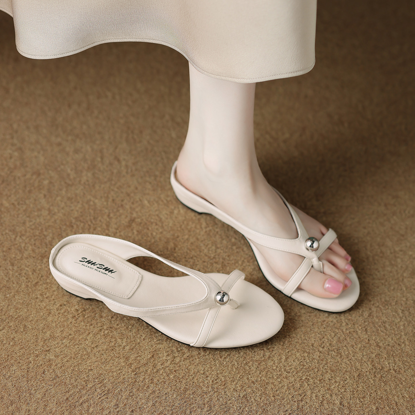 拖鞋女夏外穿2025新款绝美不累脚夹趾一字拖巨好看外出暴走凉拖鞋,淘宝优惠券,粉丝福利购,淘宝优惠卷