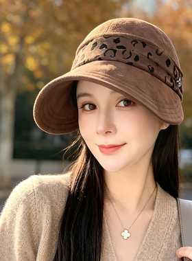 渔夫帽女大帽檐鸭舌帽休闲帽秋冬