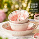 Strawberry rabbit ceramic rice bowl cute girl heart tableware
