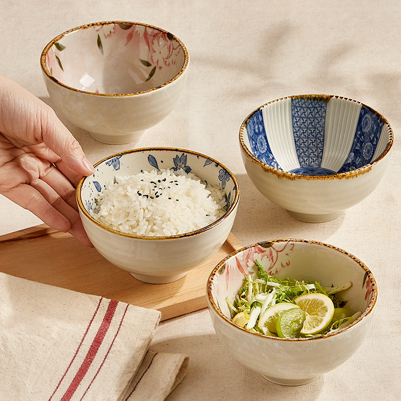 墨色日式2022新款陶瓷家用感吃饭碗 墨色家居碗