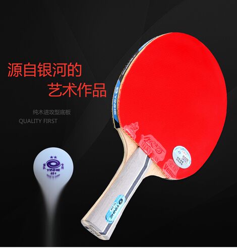 银河乒乓球拍01B 02B 03B/D 04 05 06B双反胶成品拍训练球拍直横 - 图2