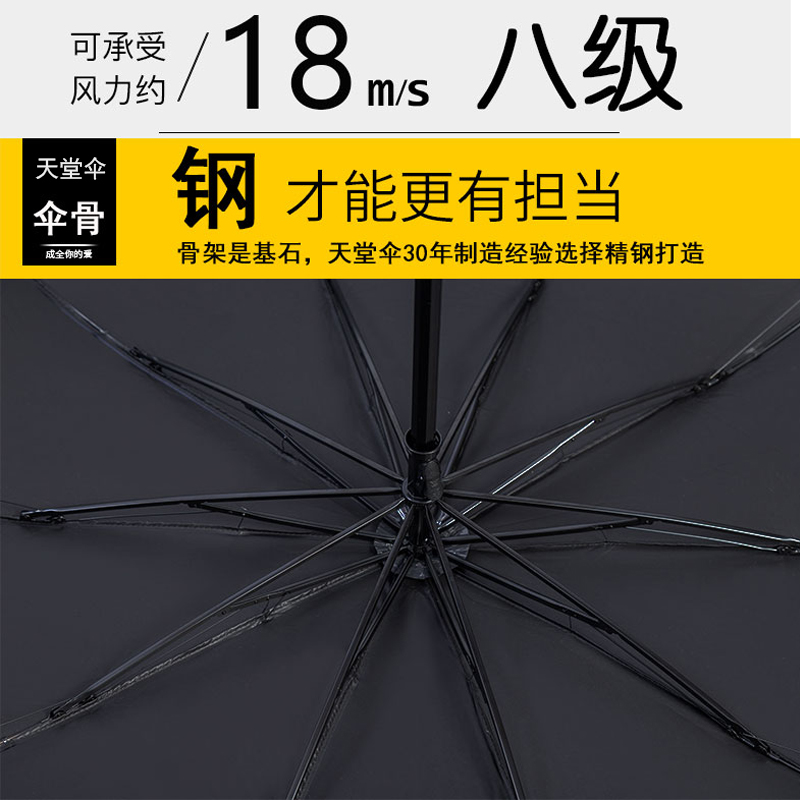 天堂伞超大号男女商务雨伞单双三人晴雨两用折叠学生黑胶防晒遮阳-图1