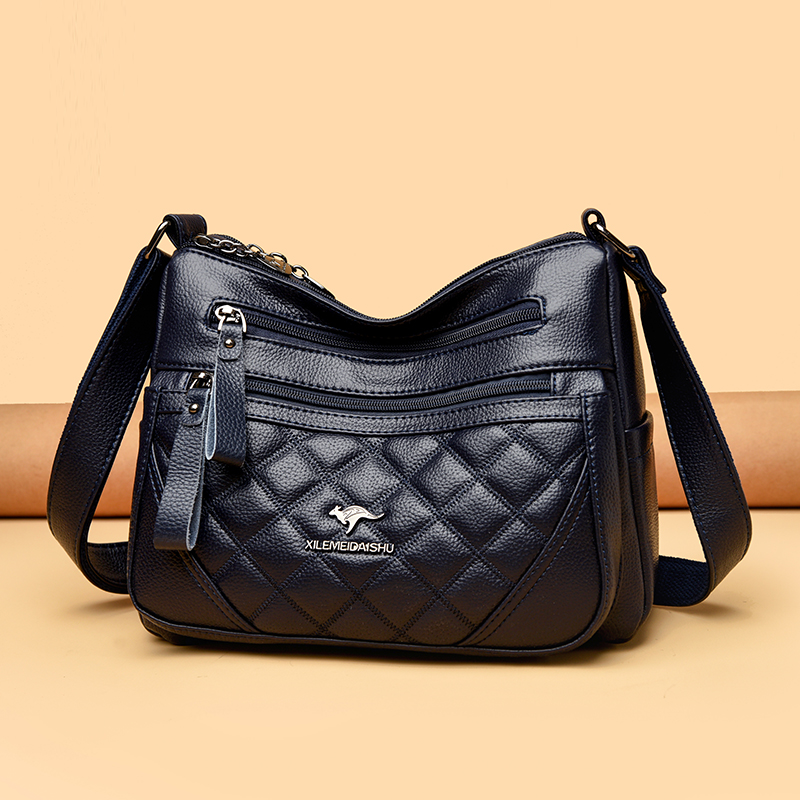 品牌女包2025新款多层斜挎包大容量休闲单肩包女士通勤防水背包 - 图1