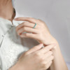 Lucky and protective turquoise gold transit ring for women