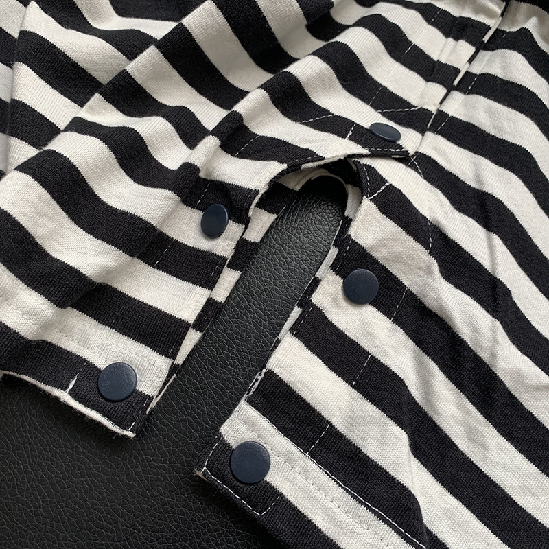 出口日本春秋夏季纯棉睡孕产妇哺乳服月子服成人连体睡裙宽松圆领 - 图2