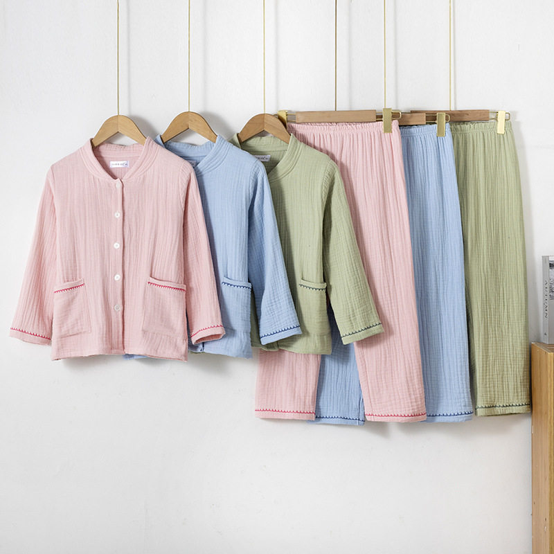 秋冬季男女中大童四层加厚纯棉纱布儿童开衫长袖睡衣家居服套装,淘宝优惠券,粉丝福利购,淘宝优惠卷