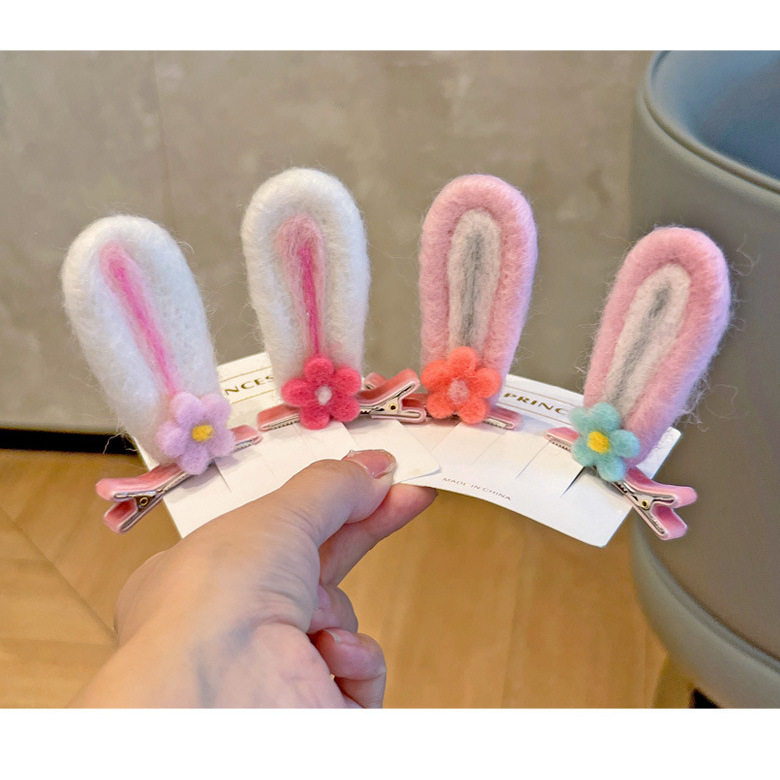26秋冬羊毛粘立体兔耳儿童发夹 女童扮造型宝宝发饰 婴儿发卡头饰,淘宝优惠券,粉丝福利购,淘宝优惠卷
