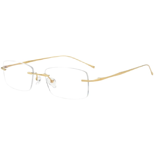 Ультра -трудные титановые очки миопулярные очки рамки мужчины безразличная рама золото золото