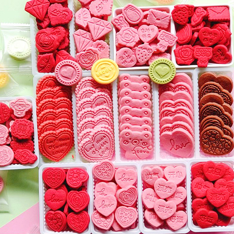 焙多夫蛋糕装饰小饼干爱心夹心粉色樱花甜品点缀食用摆件脆皮蛋筒,淘宝优惠券,粉丝福利购,淘宝优惠卷