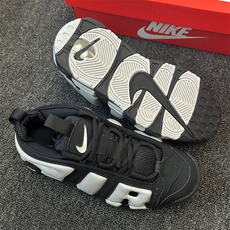 NIKE耐克UPTEMPO男女白灰皮蓬大AIR复古休闲鞋FB3021-FZ3055-001