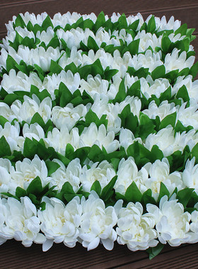 仿真菊花排电子花圈扫墓花假排花