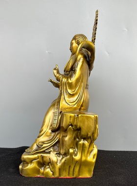 铜玄天上帝真武大帝祖师神像摆件家居玄武大帝铜像工艺品摆件