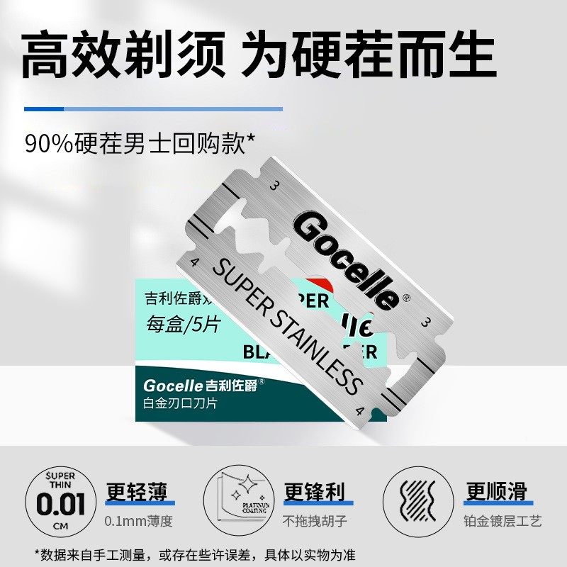 德国进口不锈钢双面刀片老式刮胡刀金属刀架手动剃须刀男士刮脸刀,淘宝优惠券,粉丝福利购,淘宝优惠卷