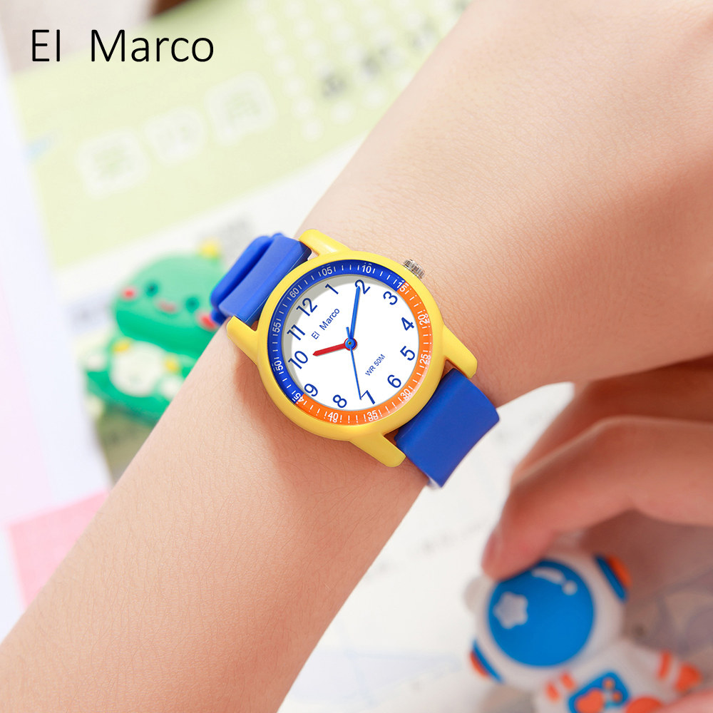 儿童手表男孩女孩小学生防水防摔考试静音指针式石英表撞色小清新,淘宝优惠券,粉丝福利购,淘宝优惠卷