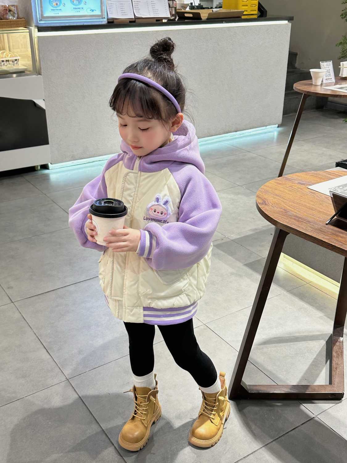 女童加绒外套秋冬装2025新款儿童洋气棉衣宝宝冬季加厚保暖上衣 - 图3