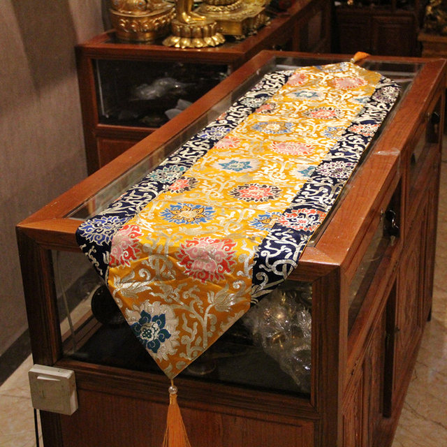 Home Buddhist hall fabric decoration lotus Tibetan ethnic style