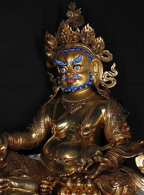 藏传鎏金黄财神尼泊尔手工