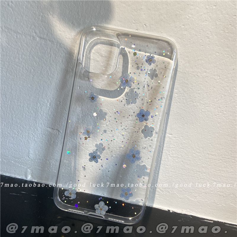 Cool summer small blue flower mobile phone case
