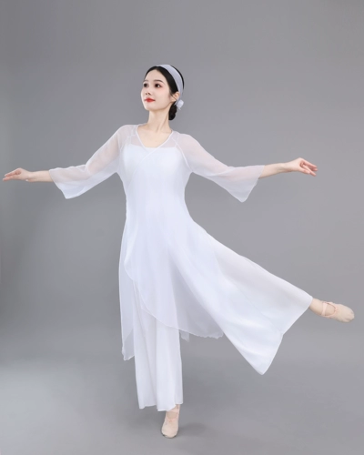 Классический танцевальный костюм для женщин с плавным длинным китайским стилем.