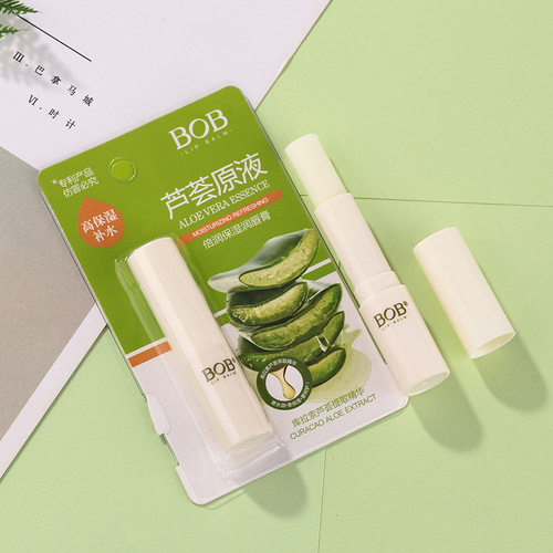 大牌正品BOB芦荟原液润唇膏高保湿补水无色透明口红打底防干燥 - 图1