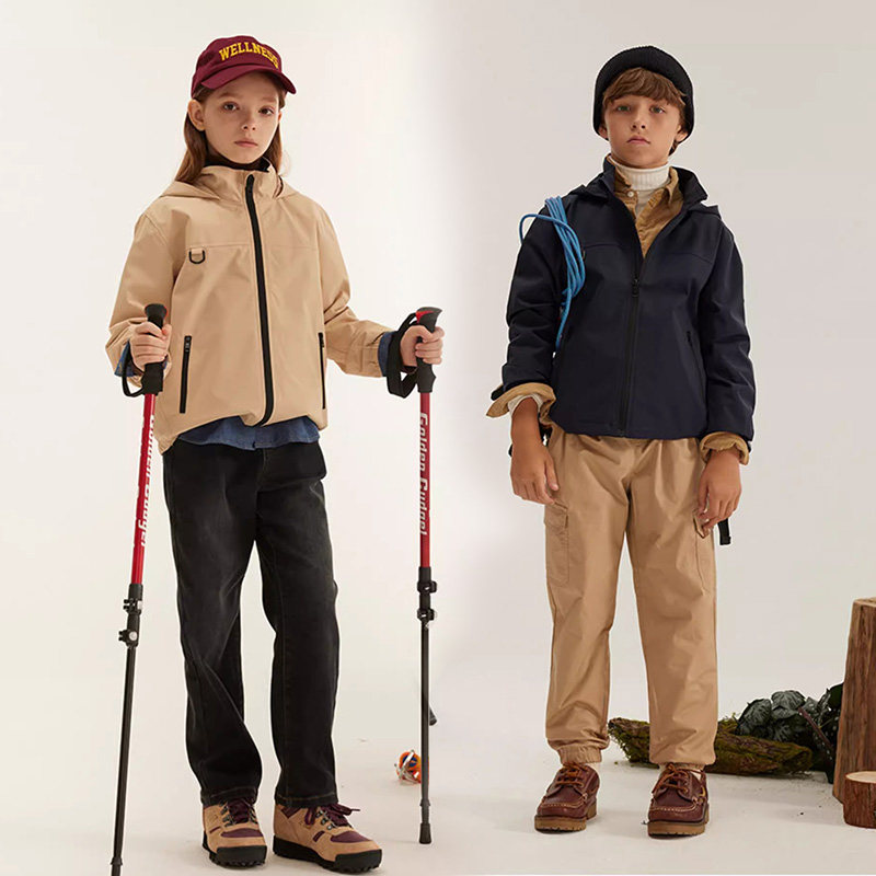 【三防】eland kids衣恋童装女童外套秋冬季男童运动防风保暖连帽,淘宝优惠券,粉丝福利购,淘宝优惠卷