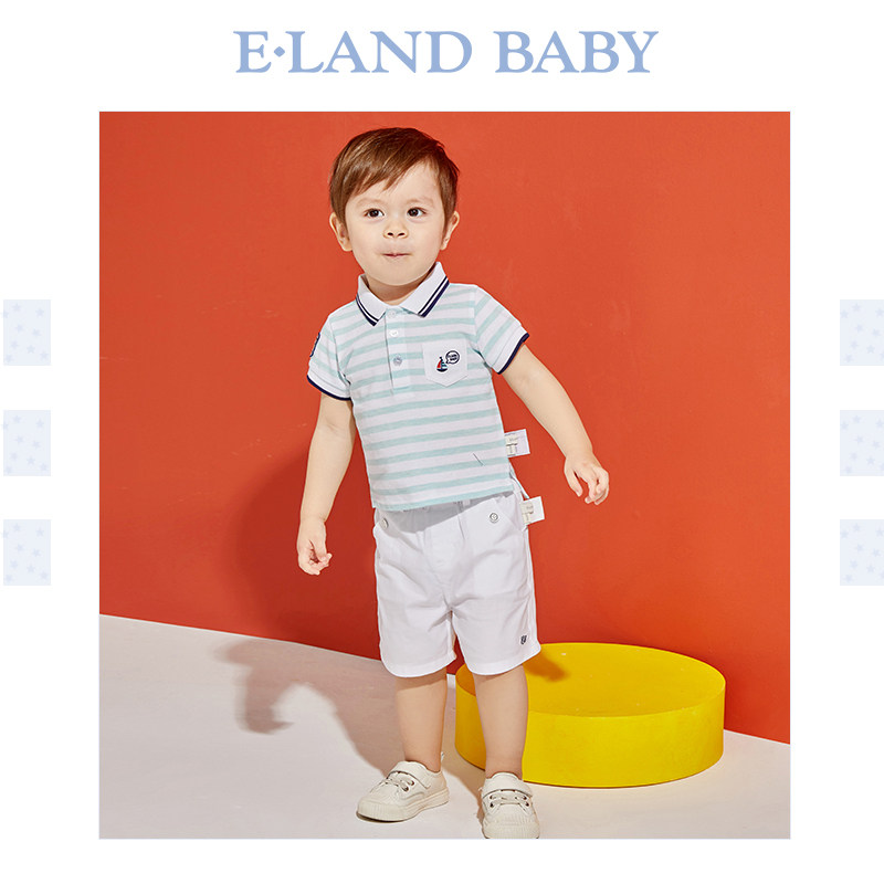 eland baby衣恋婴童20年夏polo衫 elandkids儿童POLO衫