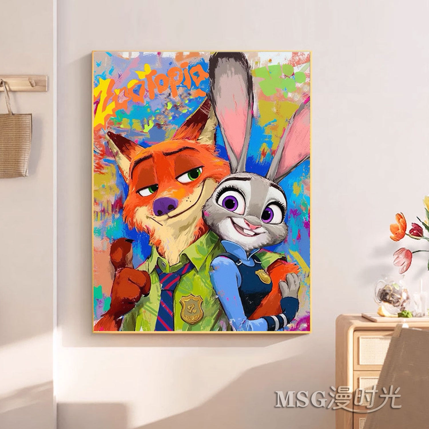 疯狂动物城5D钻石画满钻2025新款卡通diy手工粘钻十字绣卧室挂画,淘宝优惠券,粉丝福利购,淘宝优惠卷