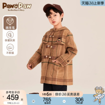 Pawn Paw Cartoon Little Bear Boy Clothing Spring Models New men and women Fairy Wool Big Coat Fur Coats