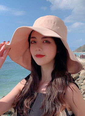 薄款夏天帽子女渔夫帽遮阳防晒帽