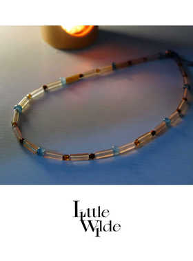 月亮泉 | littlewilde原创新中式极简灰玛瑙捷克珠项链