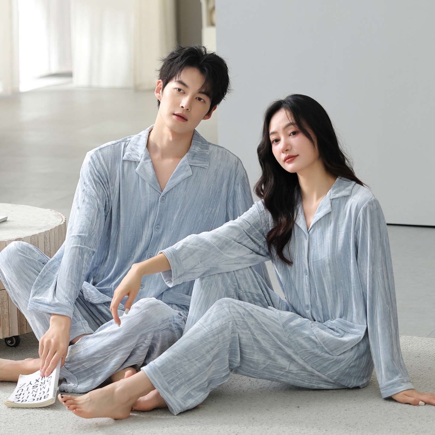 猫人情侣睡衣女金丝绒秋冬季结婚大红男士金砖绒家居服套装可外穿,淘宝优惠券,粉丝福利购,淘宝优惠卷