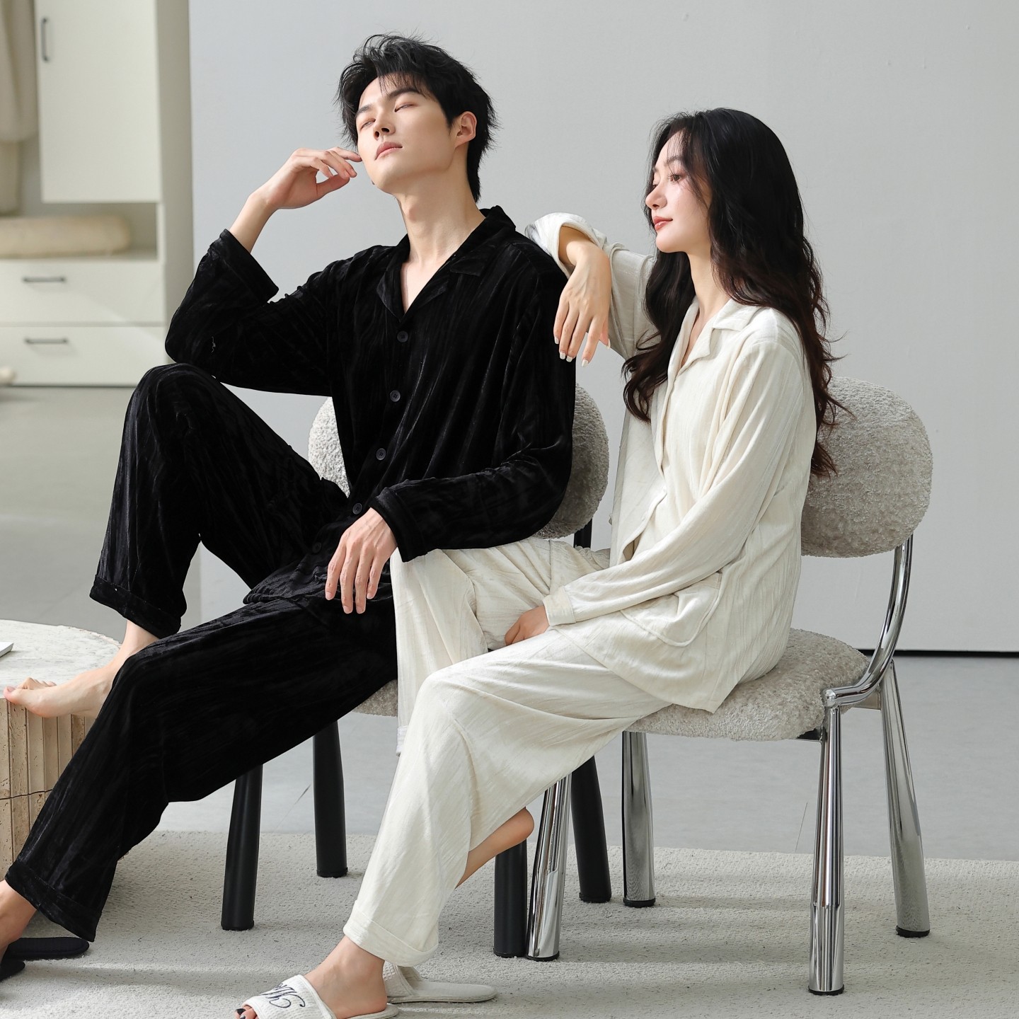 猫人情侣睡衣女金丝绒秋冬季结婚大红男士金砖绒家居服套装可外穿,淘宝优惠券,粉丝福利购,淘宝优惠卷