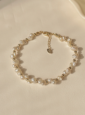 Friday Jewelry天然淡水珍珠手链女小众设计高级感手饰手镯手环