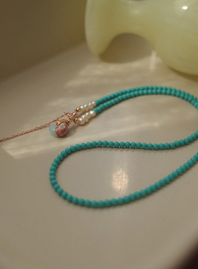 Friday Jewelry国风大赏~绿松石珍珠项链轻奢平安扣高级感锁骨链