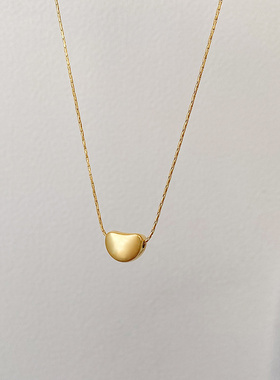 金色豆豆吊坠项链女士轻奢