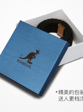 kangol休闲风时尚款潮流帆布腰带