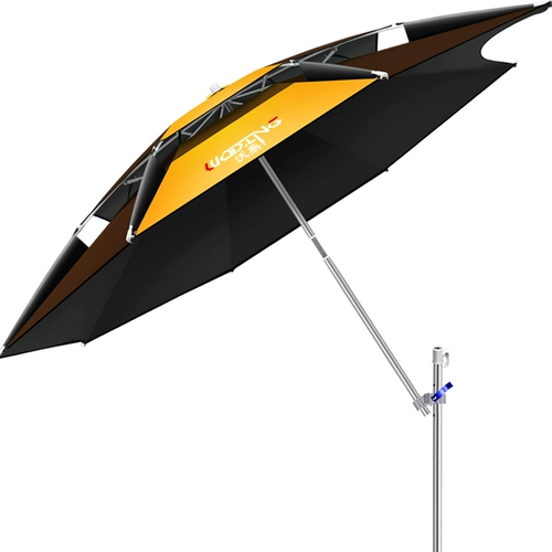 沃鼎 Рыбальный зонтик Большой рыбацкий зонтик Профилактика и дождь, утолщенный универсальный зонтик против поднятия, солнечный шляп, рыбацкий зонтик Ультра -светлый рыбацкий зонтик