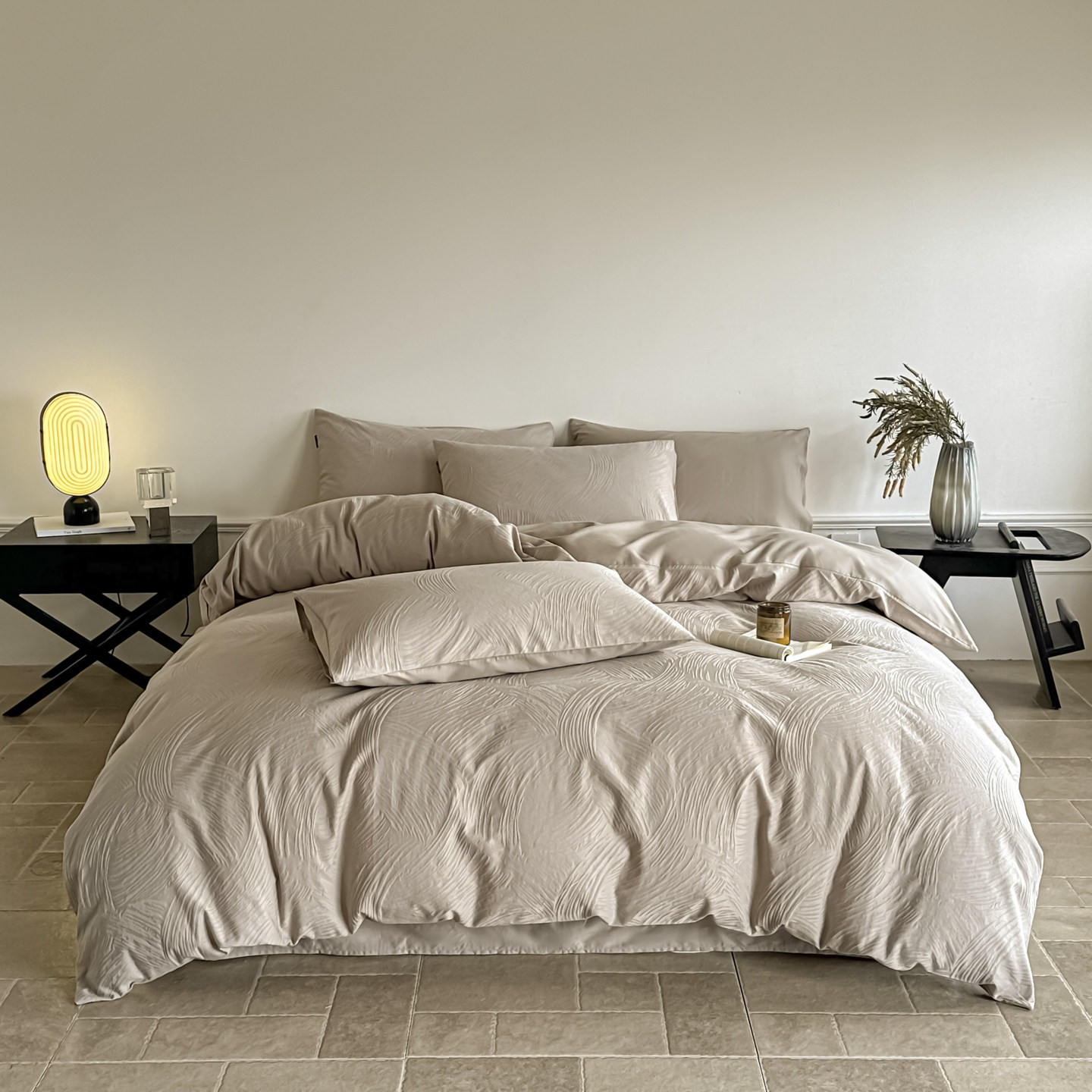 2026新款全棉四件套纯棉提花被套床笠款床单轻奢高级感床上三件套,淘宝优惠券,粉丝福利购,淘宝优惠卷