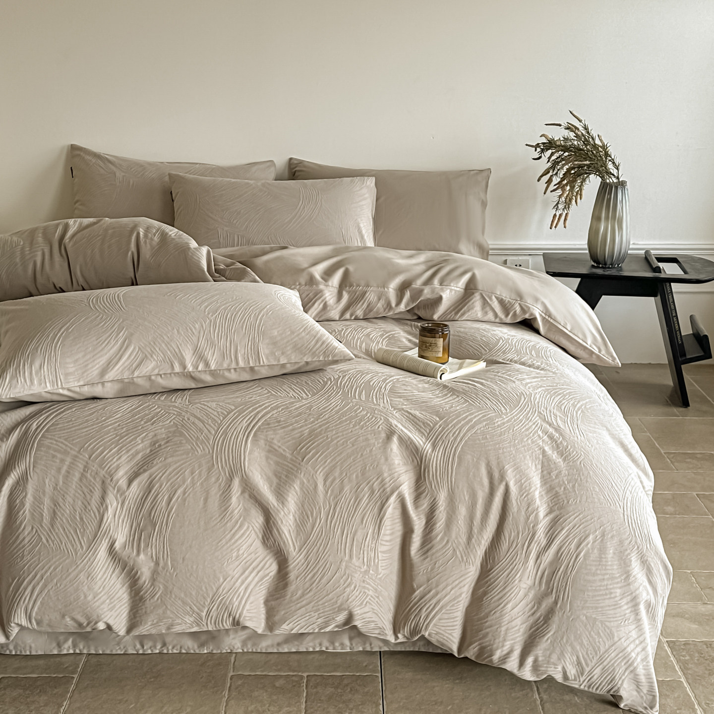 2026新款全棉四件套纯棉提花被套床笠款床单轻奢高级感床上三件套,淘宝优惠券,粉丝福利购,淘宝优惠卷