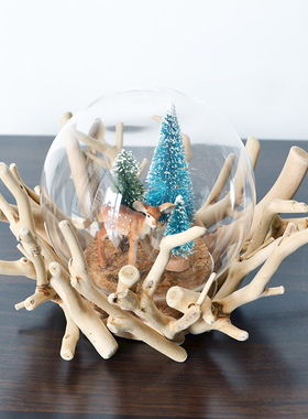 电视柜发光球圣诞装饰桌面摆件