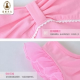 Детская летняя раздельная одежда для гимнастики, танцующая спортивная одежда для раннего возраста, короткий рукав