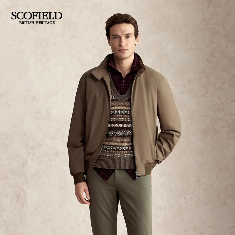 SCOFIELD男装25年秋冬新品通勤哈灵顿夹克版型短款立领保暖棉服,淘宝优惠券,粉丝福利购,淘宝优惠卷