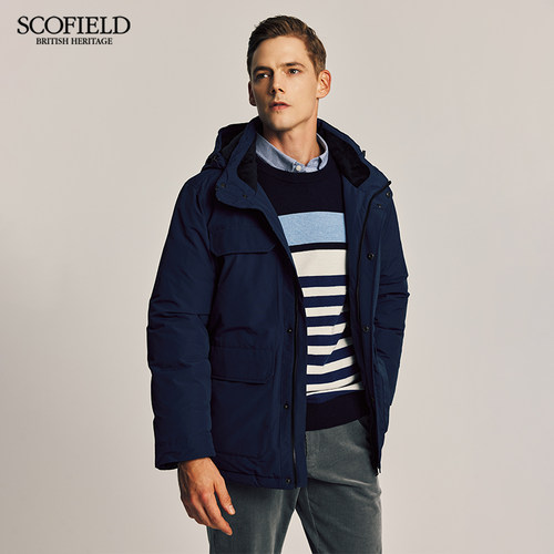 【90%鹅绒】Scofield冬季新款羽绒服男装连帽外套工装派克服保暖-图3