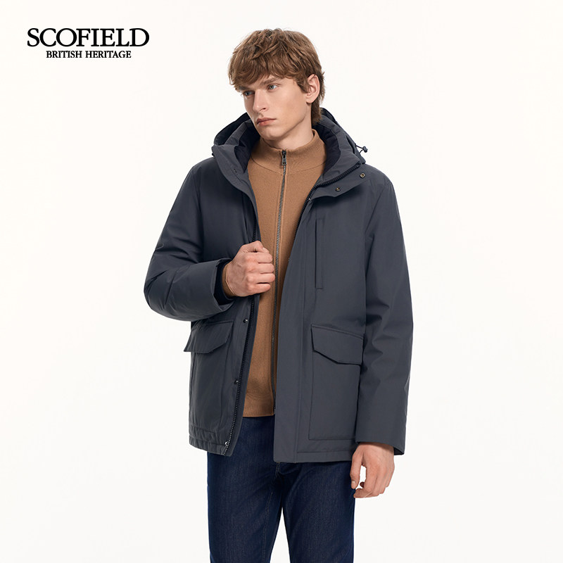 SCOFIELD男装25年冬季新品通勤户外可脱卸连帽保暖鹅绒防寒羽绒服,淘宝优惠券,粉丝福利购,淘宝优惠卷