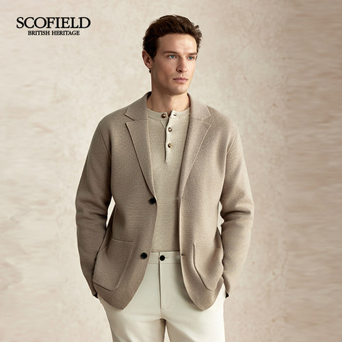 SCOFIELD【100%绵羊毛】SCOFIELD男装25年秋季新款商务休闲外套 - 图1
