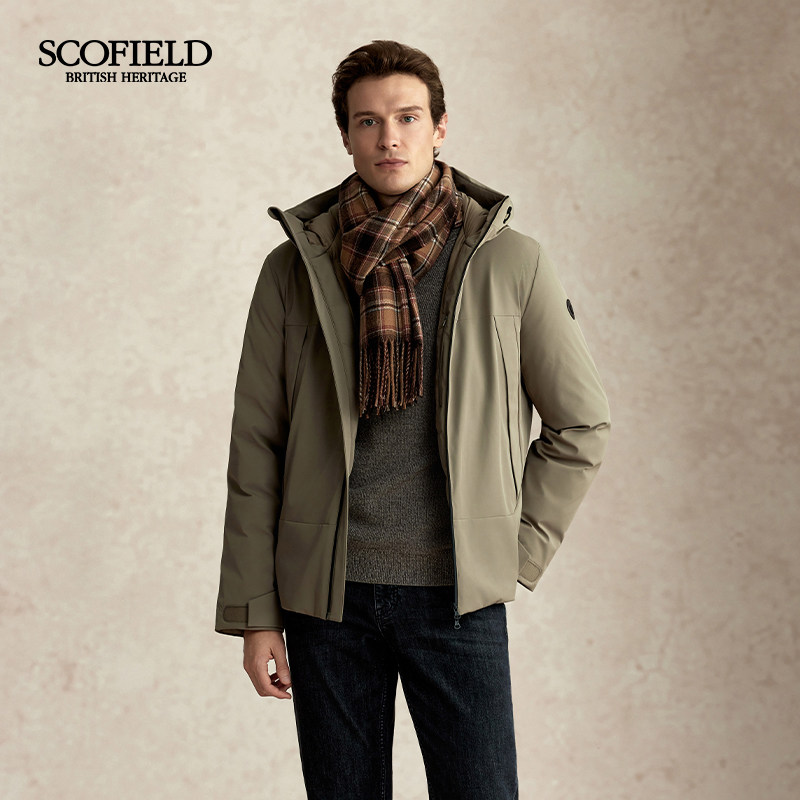 【三防功能】SCOFIELD男装90鹅绒运动连帽压胶保暖加厚羽绒服男,淘宝优惠券,粉丝福利购,淘宝优惠卷