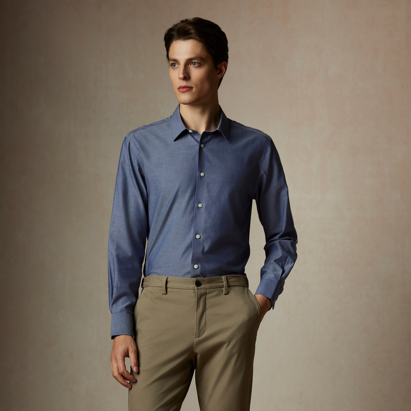 【免烫】SCOFIELD男士24年春季新款棉质简约百搭舒适商务长袖衬衫,淘宝优惠券,粉丝福利购,淘宝优惠卷