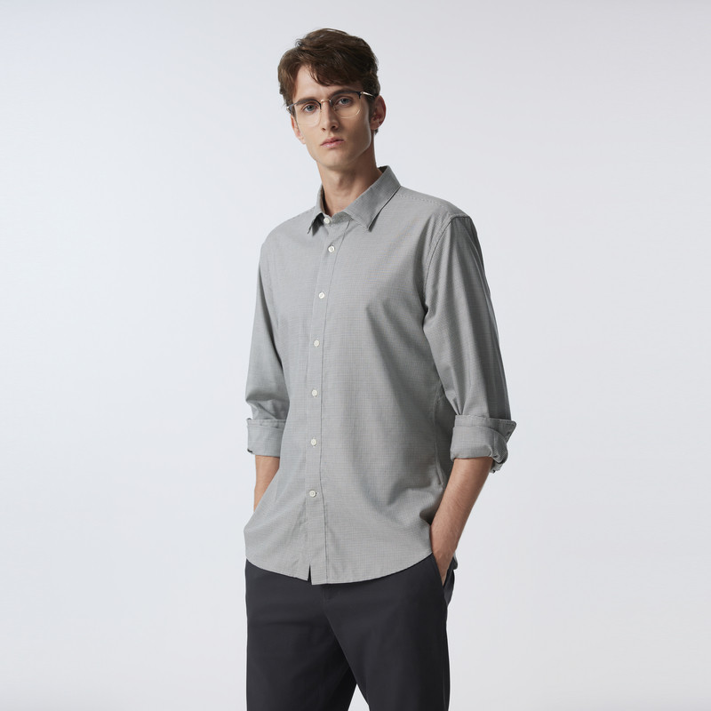 SCOFIELD男士春季新款莱赛尔千鸟格舒适挺括商务通勤长袖格纹衬衫,淘宝优惠券,粉丝福利购,淘宝优惠卷